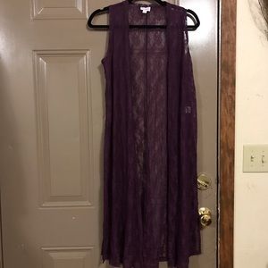LulaRoe Joy Lace Vest (Duster length)
